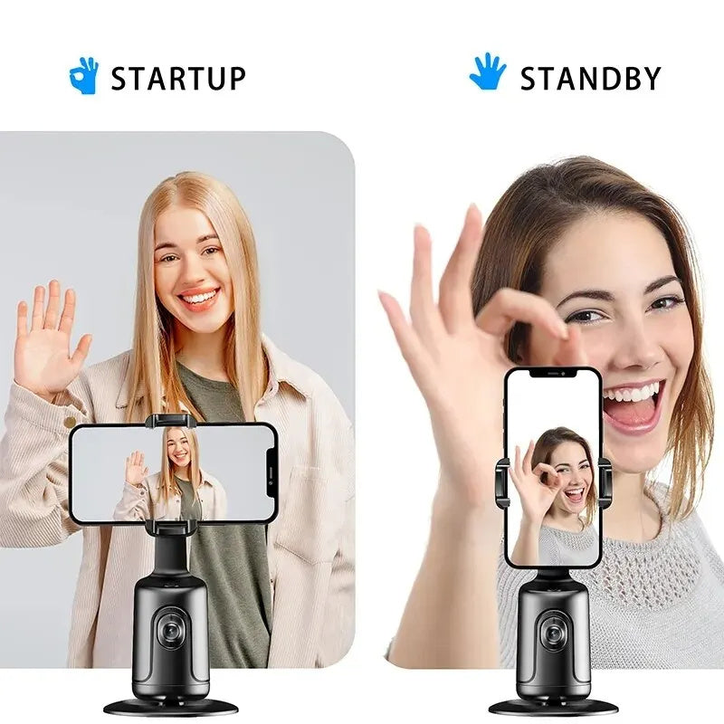 360° Auto Face Tracking AI Gimbal | Smart Phone Stabilizer for Vlogs, Live Streaming & TikTok | UN World Store