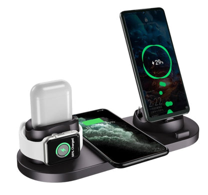 6-in-1 Fast Wireless Charging Dock | Multi-Device Charger for iPhone, Apple Watch & More | UN World Store